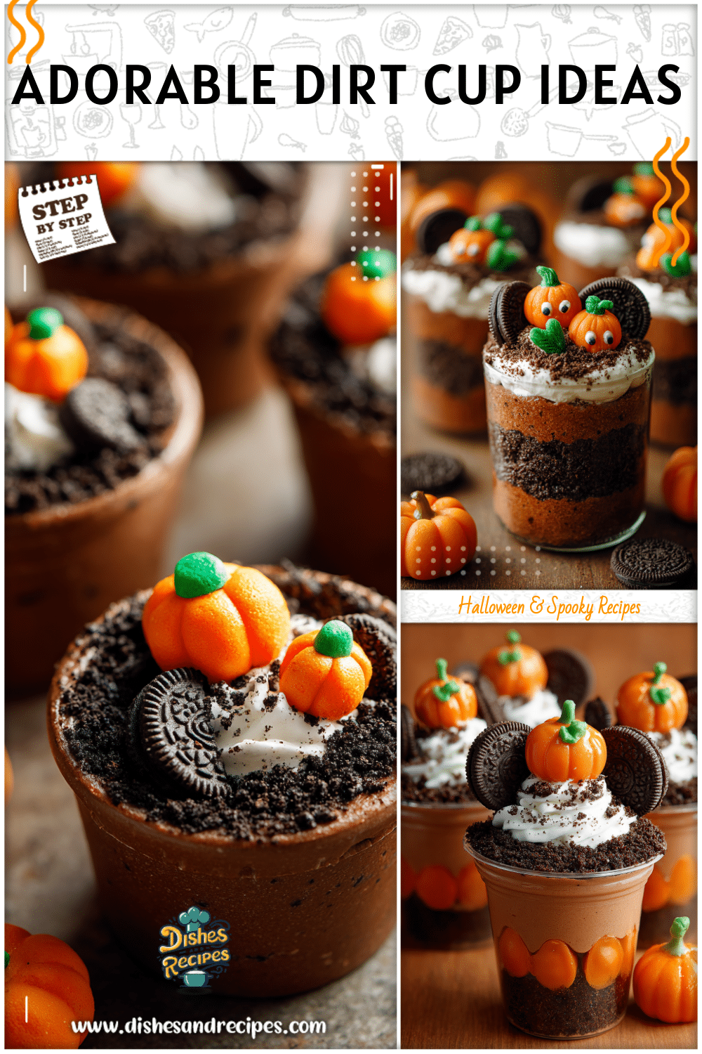 Adorable Pumpkin Patch Dirt Cups For Halloween Fun 2 Adorable Pumpkin Patch Dirt Cups for Halloween Fun