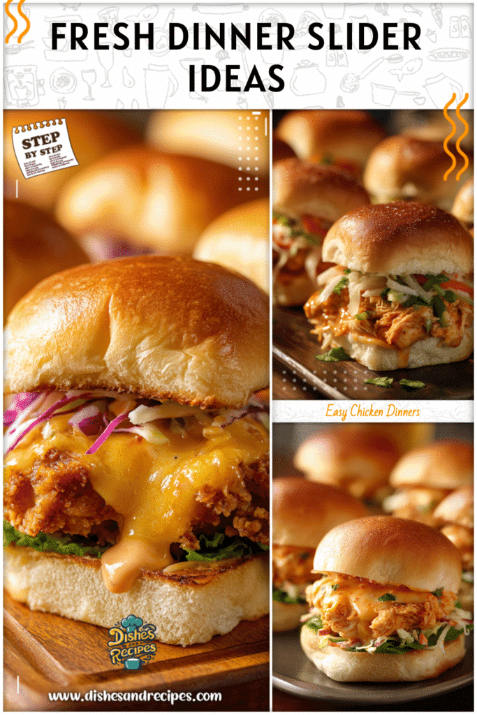 Delicious baked bang bang chicken sliders with melted cheese and sauce served on fresh rolls.