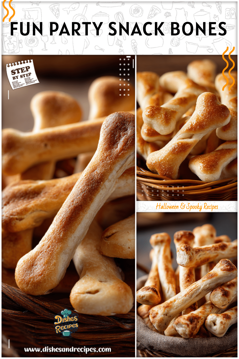Bone-Shaped Breadsticks: Fun Halloween Party Food 2 Bone-Shaped Breadsticks Halloween Party Food