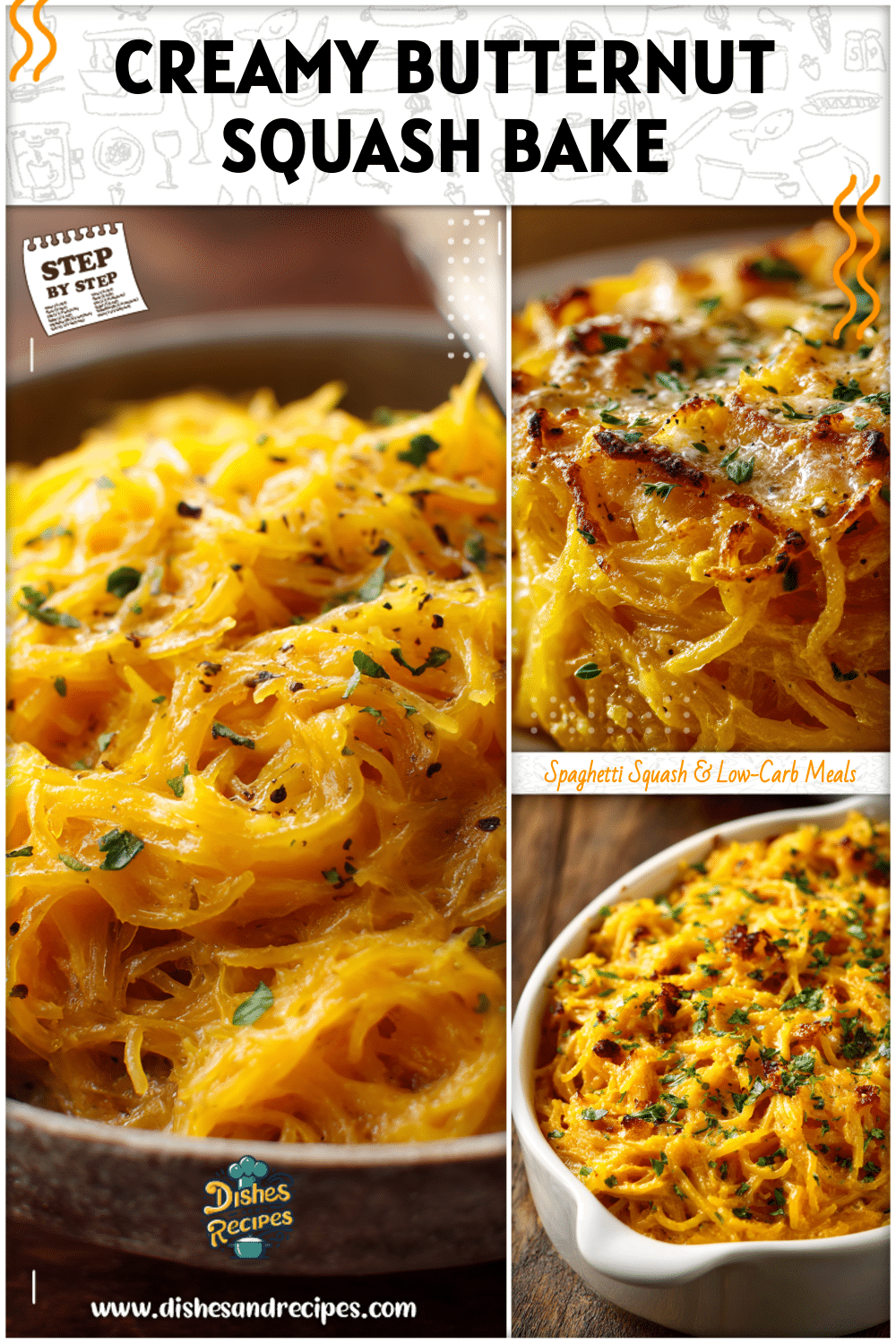 Butternut Spaghetti Recipes: Creamy Squash Bake 2 Butternut Spaghetti Recipes Creamy Squash Bake