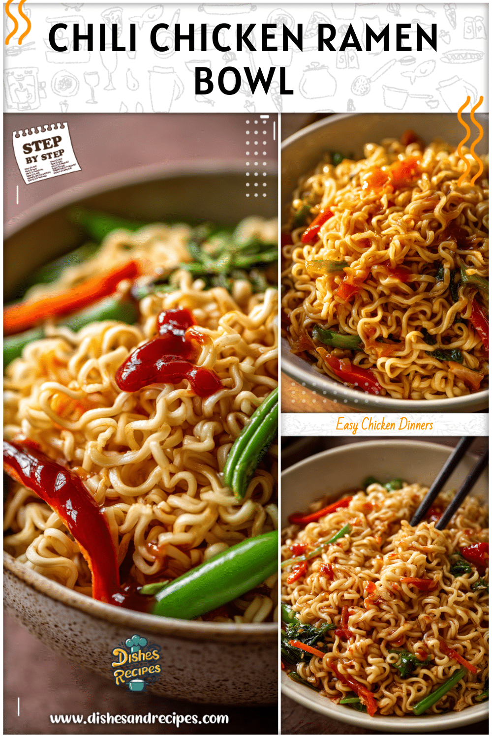 Canned Chicken Ramen Noodles with Sweet Chili Sauce 2 Canned Chicken Ramen Noodles with Sweet Chili Sauce