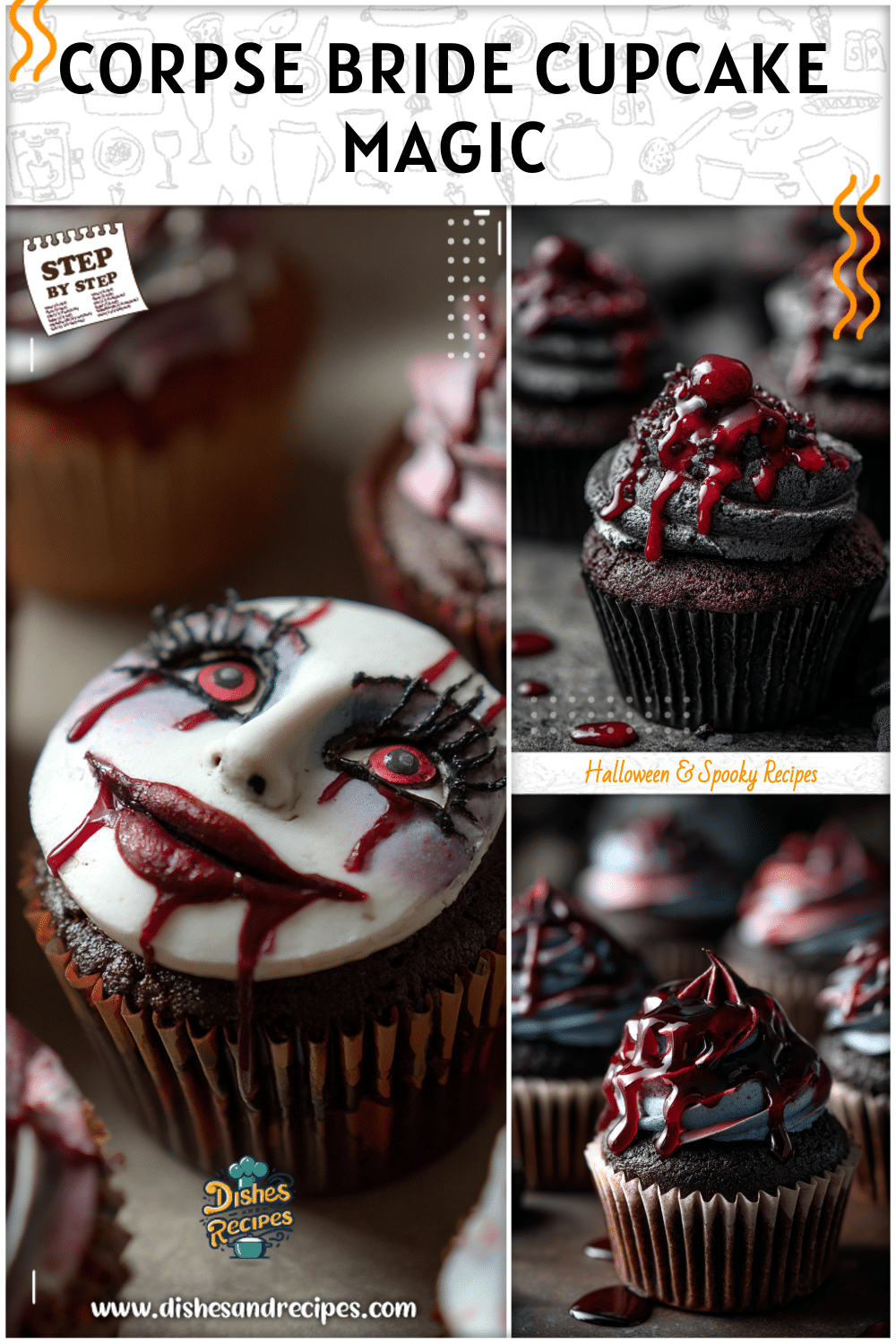 Corpse Bride Inspired Vampire Cupcakes for Spooky Nights 2 Corpse Bride Inspired Vampire Cupcakes for Spooky Nights