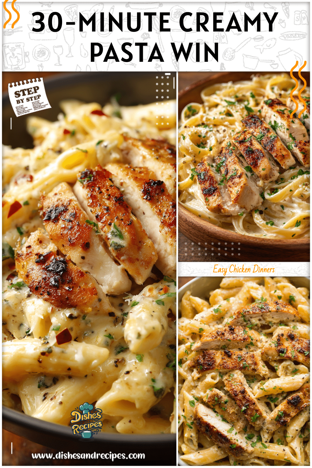 Creamy Garlic Parmesan Chicken Pasta | 30-Minute Dinner 2 Creamy Garlic Parmesan Chicken Pasta 30-Minute Dinner