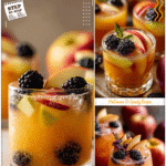 Cute Fall Poisoned Apple Cider Cocktail Idea 5 Festive glass of cute fall poisoned apple cider cocktail with blackberries and apples