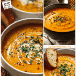 Easy Butternut Squash Soup Recipe for Cozy Fall Nights 5 A warm bowl of easy butternut squash soup garnished with herbs and perfect for cozy soups in fall.