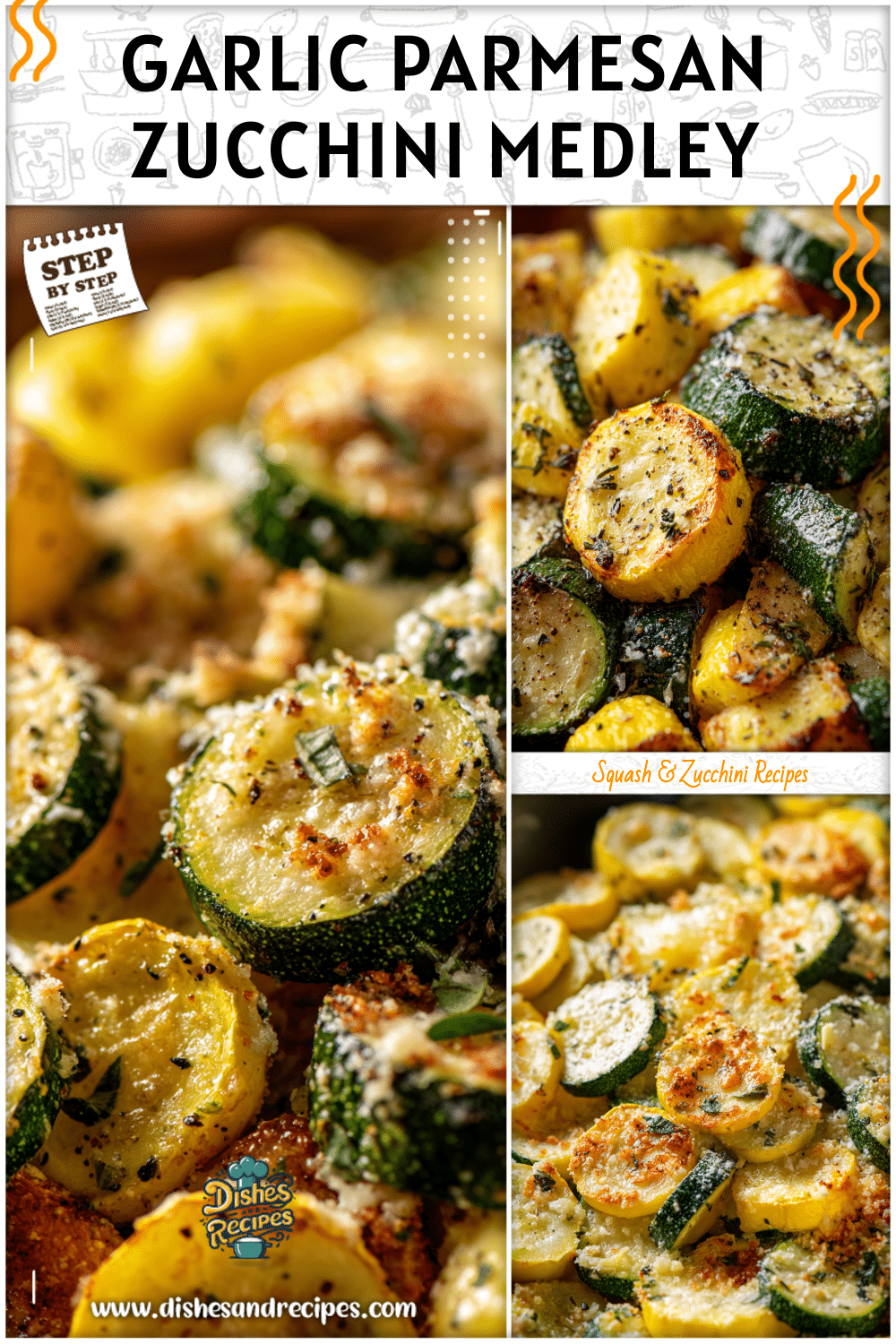 Easy Garlic Parmesan Zucchini and Squash Medley 4 Easy Garlic Parmesan Zucchini and Squash Medley
