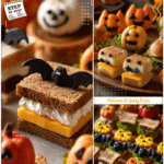 Easy Halloween Finger Foods Everyone Will Grab Quickly 5 Halloween shaped food styled as finger foods with bat sandwiches and pumpkin cheese bites.