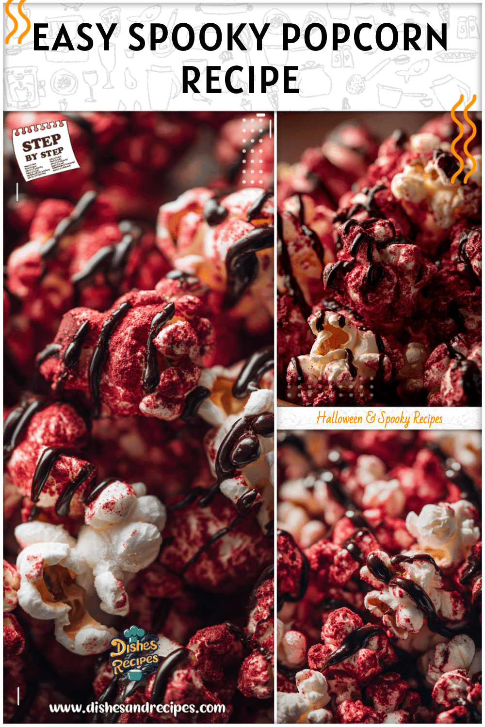 Easy Halloween Popcorn Treats: Red Velvet Spooky Edition