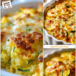 Easy Yellow Squash Casserole Recipe for Family Dinners 5 Golden baked yellow squash casserole with melted cheese topping in a white dish