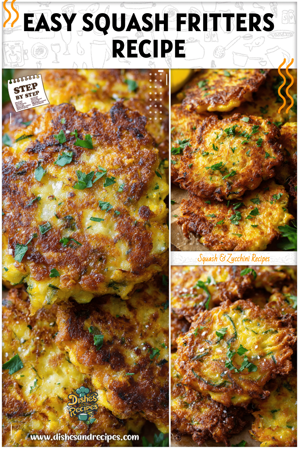 Easy Yellow Squash Fritters Recipe With Parmesan 2 Easy Yellow Squash Fritters Recipe With Parmesan