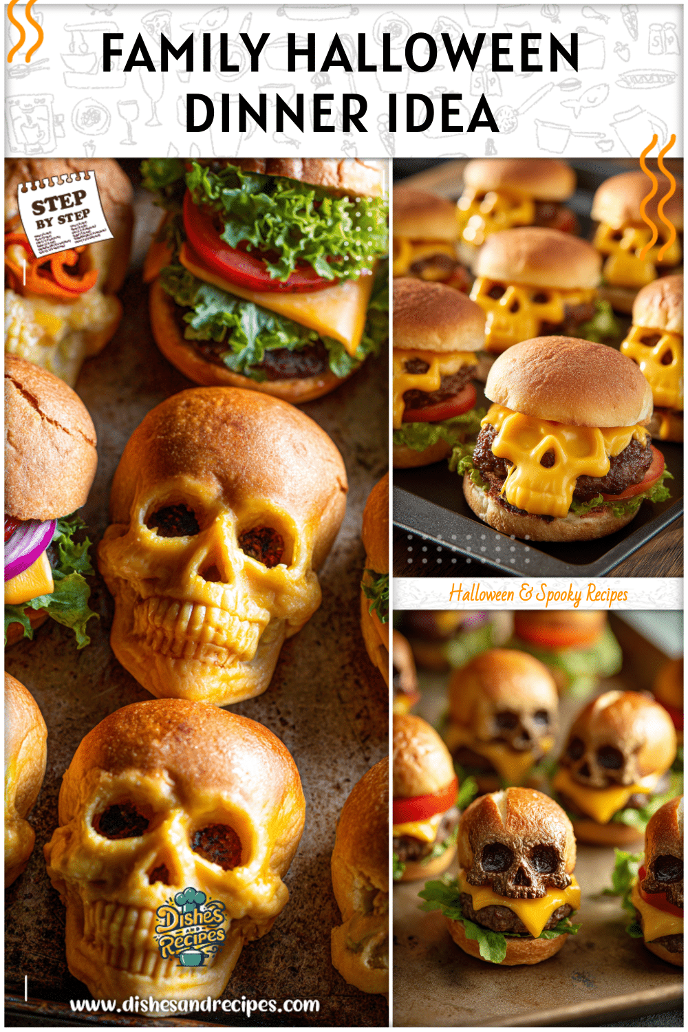 Family-Friendly Halloween Dinners: Cheeseburger Skulls 2 Family-Friendly Halloween Dinners Cheeseburger Skulls