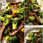 Fast Dinner Recipe: Beef & Broccoli 5 Beef and broccoli stir fry plated with steamed rice for a simple fast dinner.