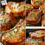 Garlic Butter Skillet Pork Chops Recipe (Quick & Juicy) 5 Juicy garlic butter pork chops cooked golden brown in the skillet.