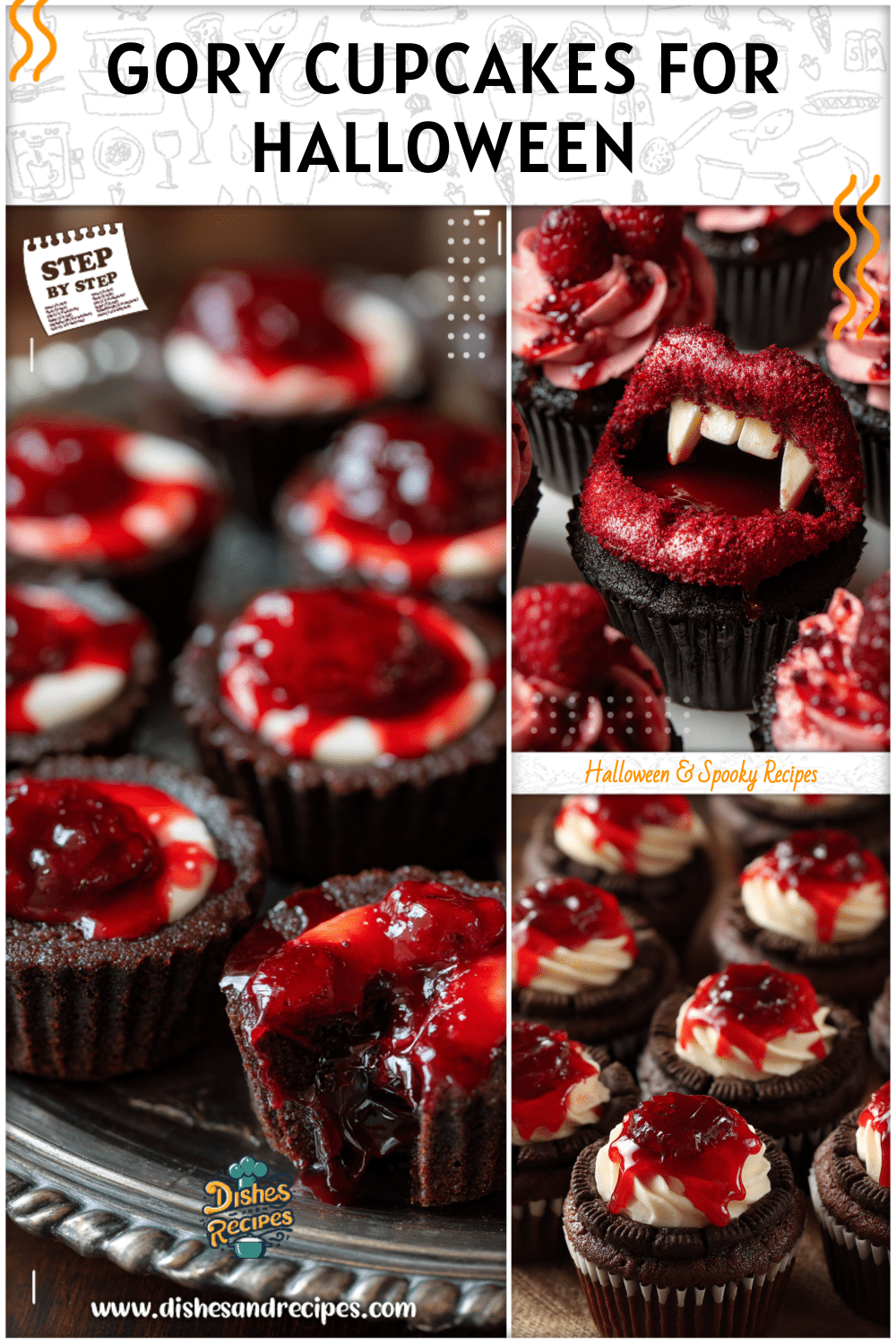 Gory Vampire Bite Desserts for Halloween Party Trays 2 Gory Vampire Bite Desserts for Halloween Party Trays