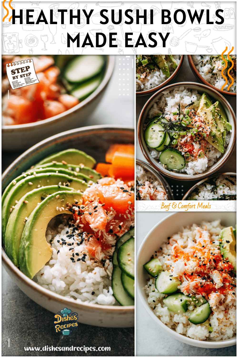 Healthy California Roll Sushi Bowls for Easy Meal Prep 2 Healthy California Roll Sushi Bowls for Easy Meal Prep