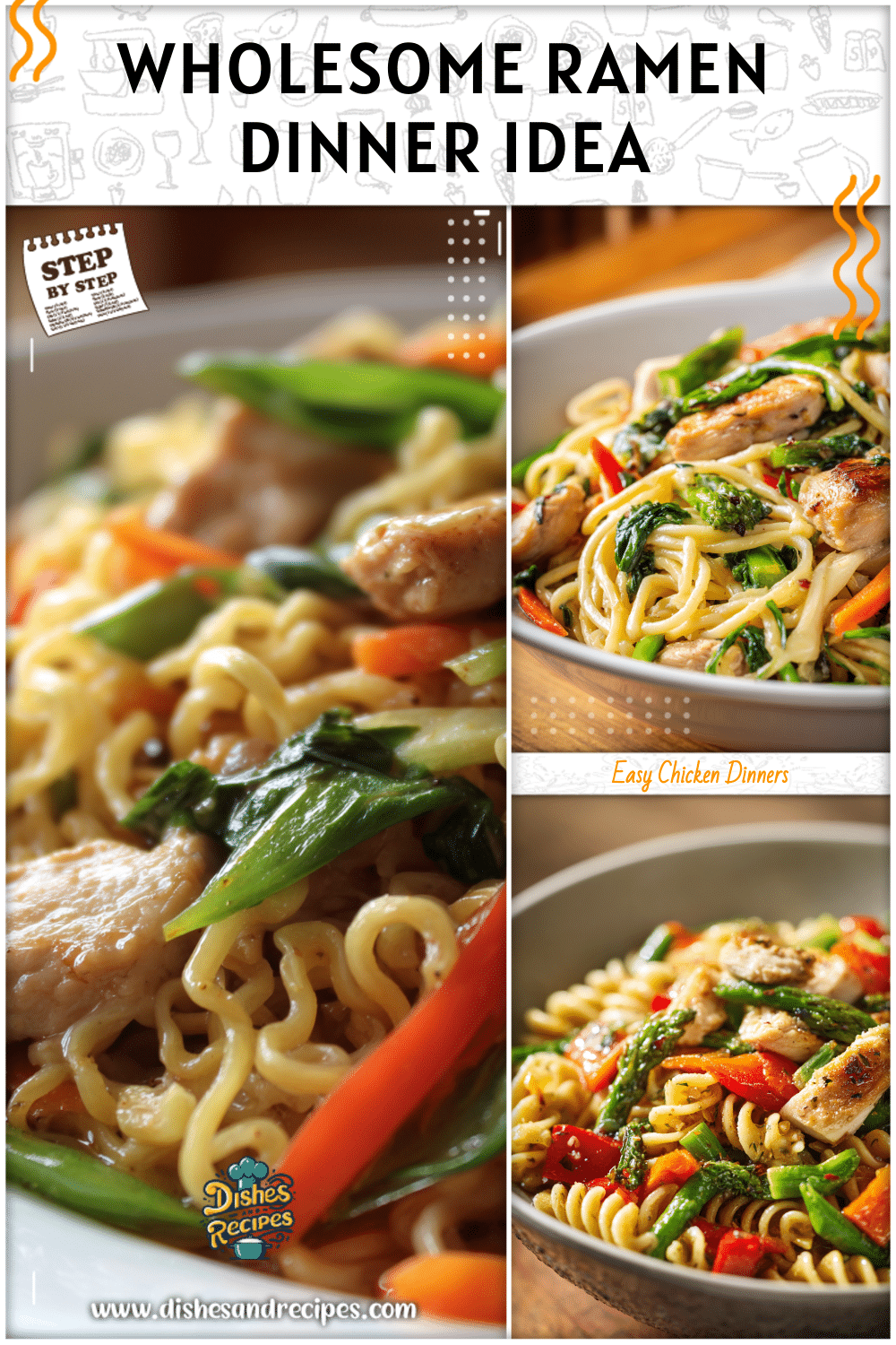 Healthy Chicken Roman Noodles Dinner 2 Healthy Chicken Roman Noodles Dinner