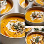 Healthy Fall Soups: Butternut Squash Recipe for Comfort 5 Healthy fall soup with creamy butternut squash served hot in a white ceramic bowl.