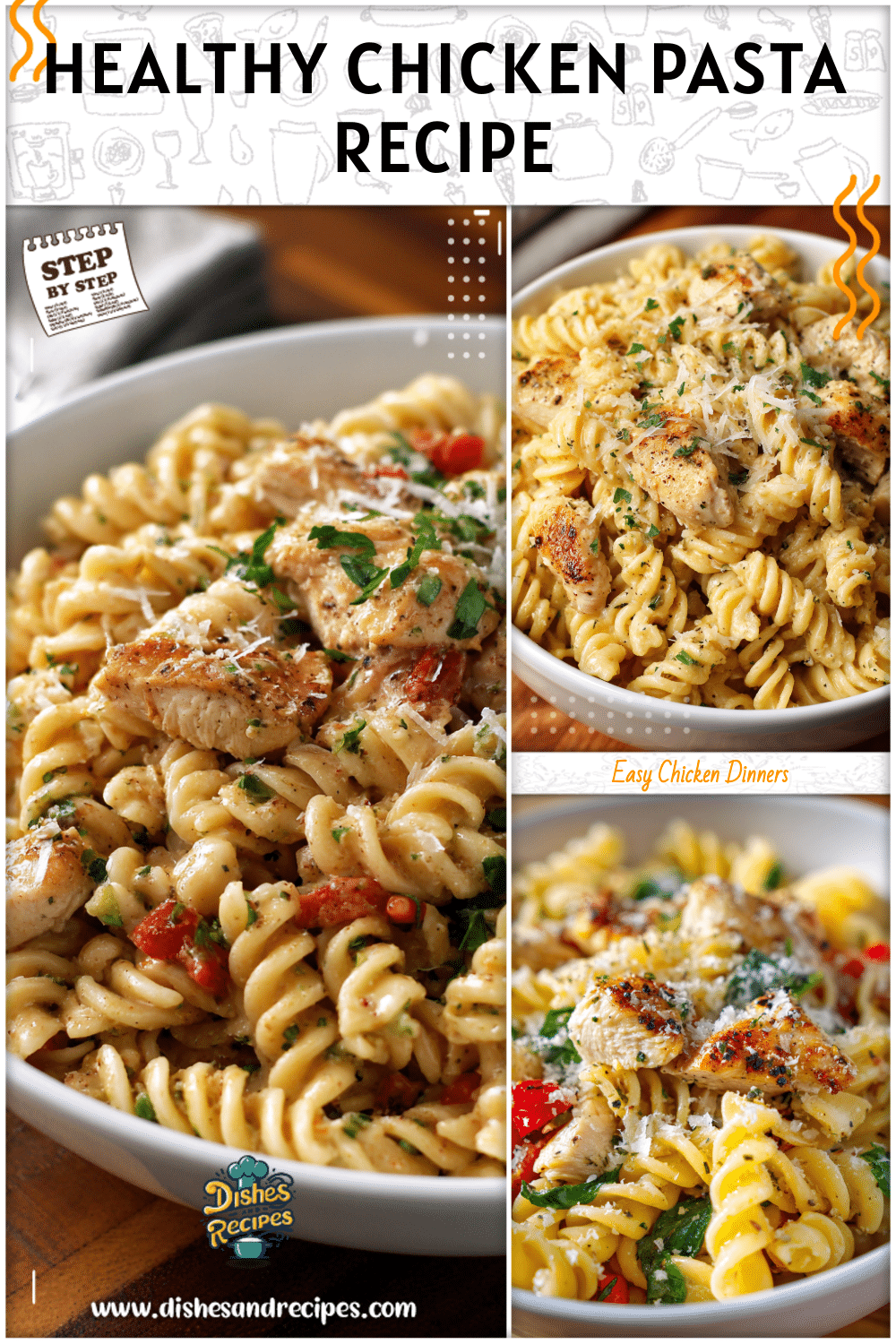 Healthy Garlic Parmesan Chicken Pasta Dinner Idea 2 Healthy Garlic Parmesan Chicken Pasta Dinner Idea