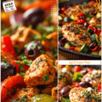 Healthy Mediterranean Chicken | Mind Diet Dinner Skillet 5 Healthy Mediterranean chicken skillet served with colorful vegetables for Mind Diet Dinner Recipes.