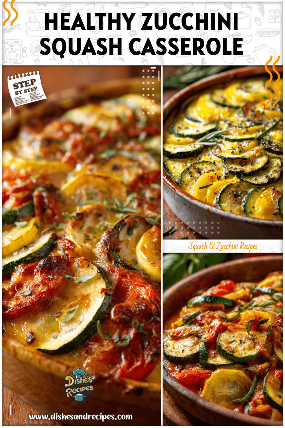 Healthy Summer Vegetable Casserole with Zucchini & Squash 2 Healthy Summer Vegetable Casserole with Zucchini & Squash