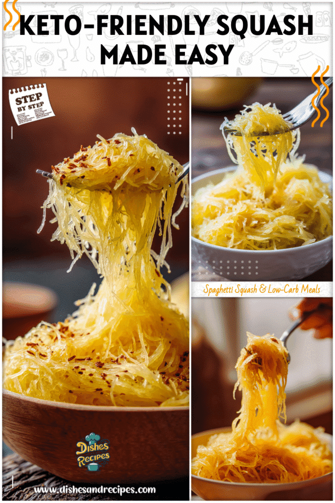 Home 30 Fork twirling spaghetti squash strands from a baked spaghetti squash half in a bowl.