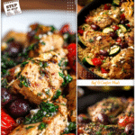 Mediterranean Chicken Dinner | Light & Flavorful Meal Prep 5 Flavorful Mediterranean chicken skillet with vegetables styled for Ozempic Meal Plan Recipes.