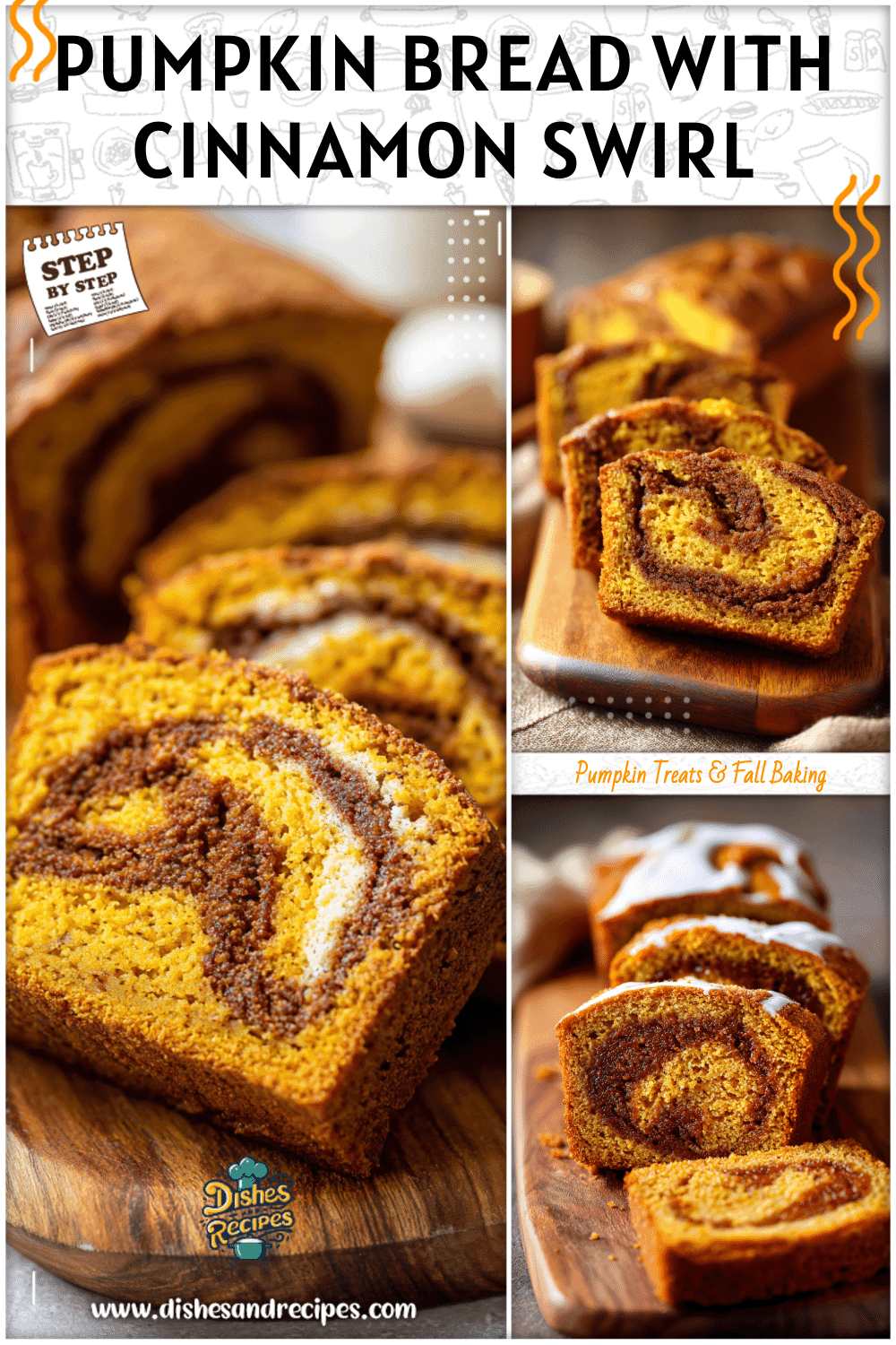Mini Pumpkin Bread with Cinnamon Swirl Recipe 4 Mini Pumpkin Bread with Cinnamon Swirl Recipe