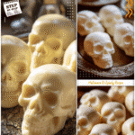 Mozzarella Cheese Skulls for Skeleton-Themed Halloween Menus 5 Skeleton themed food featuring mozzarella skulls on a platter for Halloween wedding appetizers