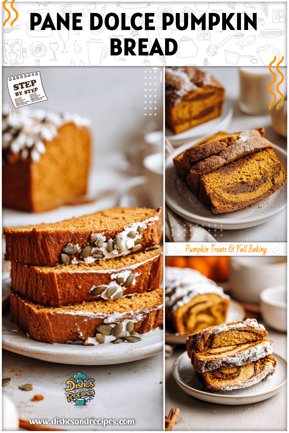 Pane Dolce Inspired Pumpkin Bread with Cinnamon Layers 2 Pane Dolce Inspired Pumpkin Bread with Cinnamon Layers