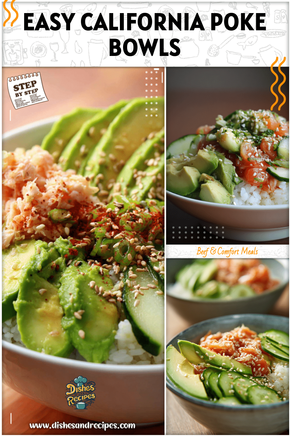 Poke Bowl Recipe Easy: California Roll at Home 2 Poke Bowl Recipe Easy: California Roll at Home