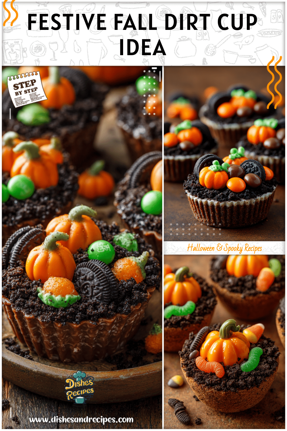 Pumpkin Patch Dirt Cups: Fun Spooky Fall Treats for Kids 2 Pumpkin Patch Dirt Cups: Fun Spooky Fall Treats for Kids