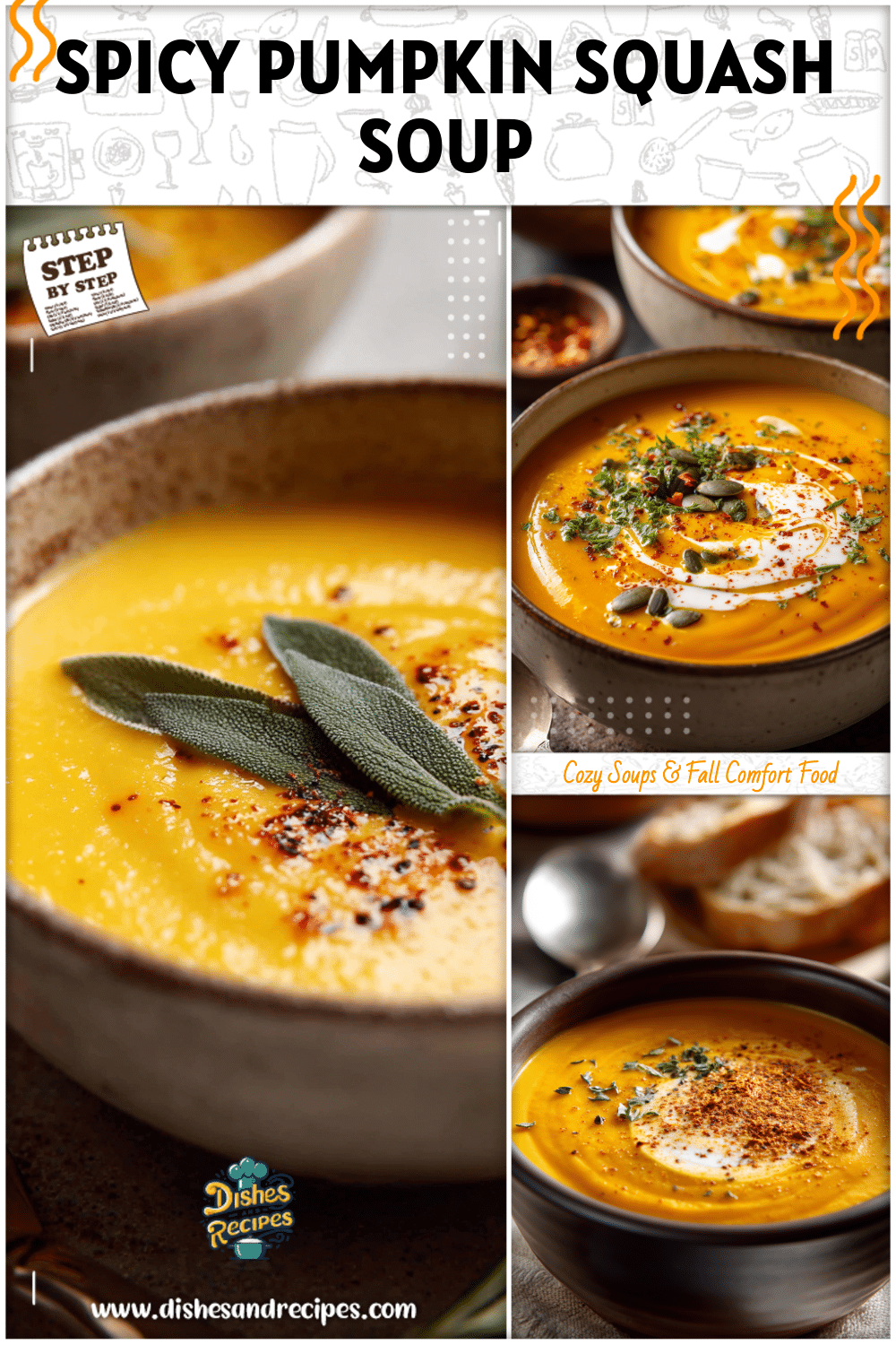 Pumpkin & Squash Soup With Spicy Sweet Potato 2 Pumpkin & Squash Soup With Spicy Sweet Potato