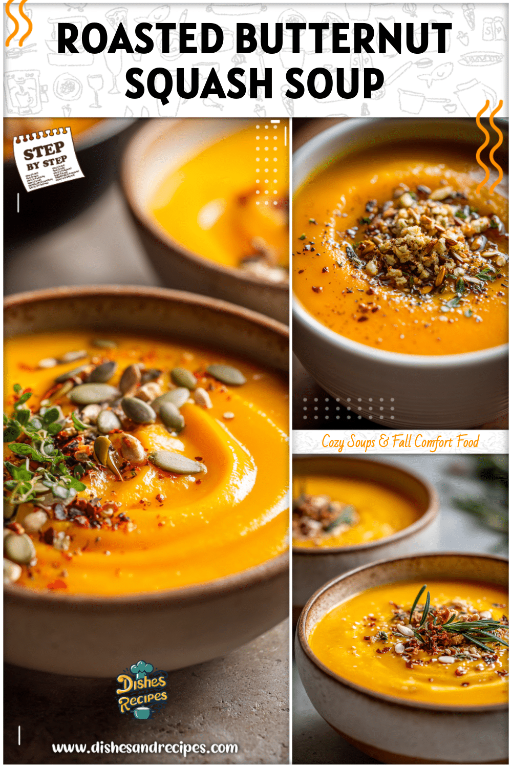 Roasted Butternut Squash & Sweet Potato Soup 2 Roasted Butternut Squash & Sweet Potato Soup