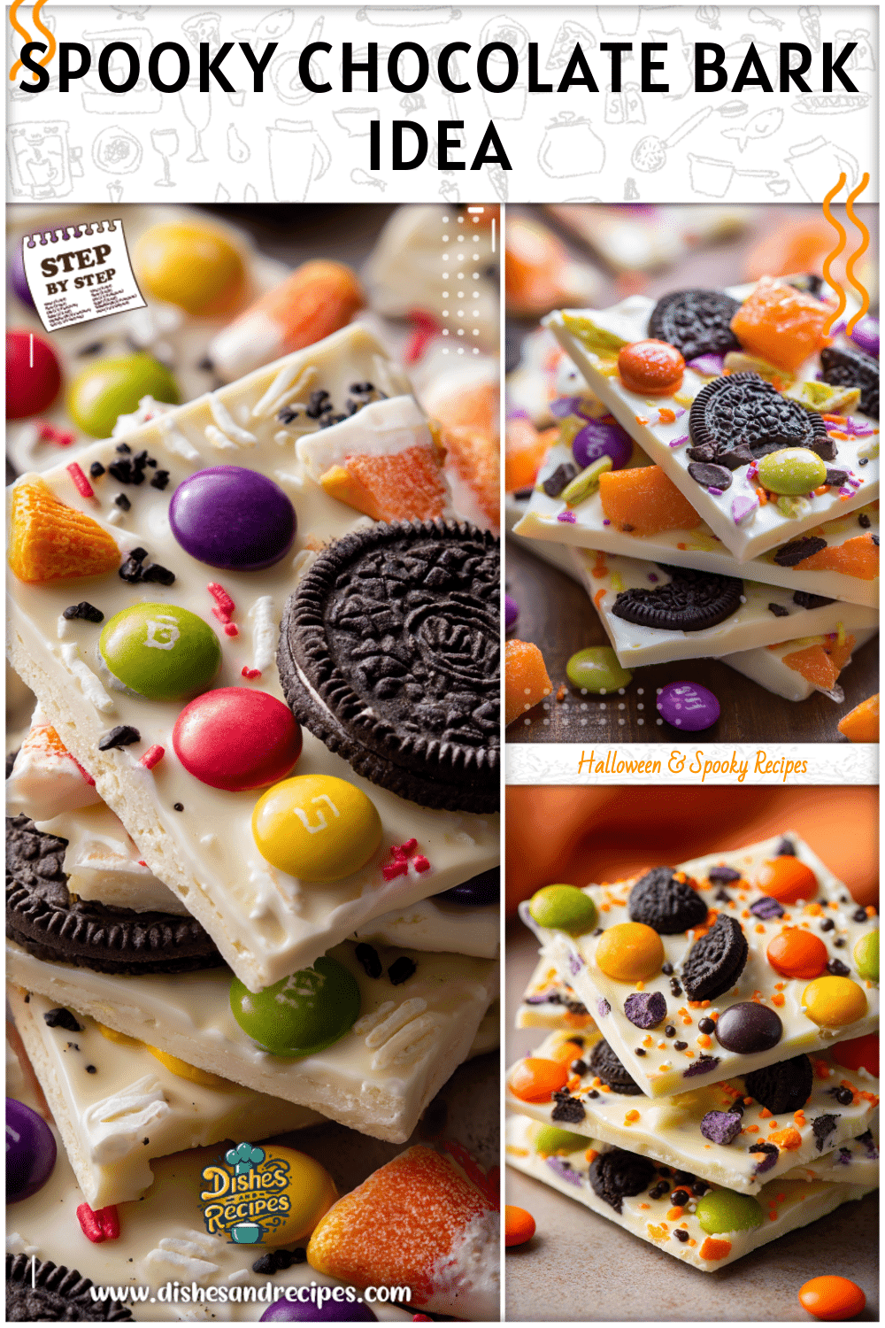 Spooky White Chocolate Halloween Bark