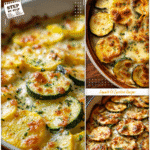 Straight Neck Squash Recipes: Cozy Casserole to Try 5 Cheesy baked casserole made with straight neck squash slices in a cast iron dish