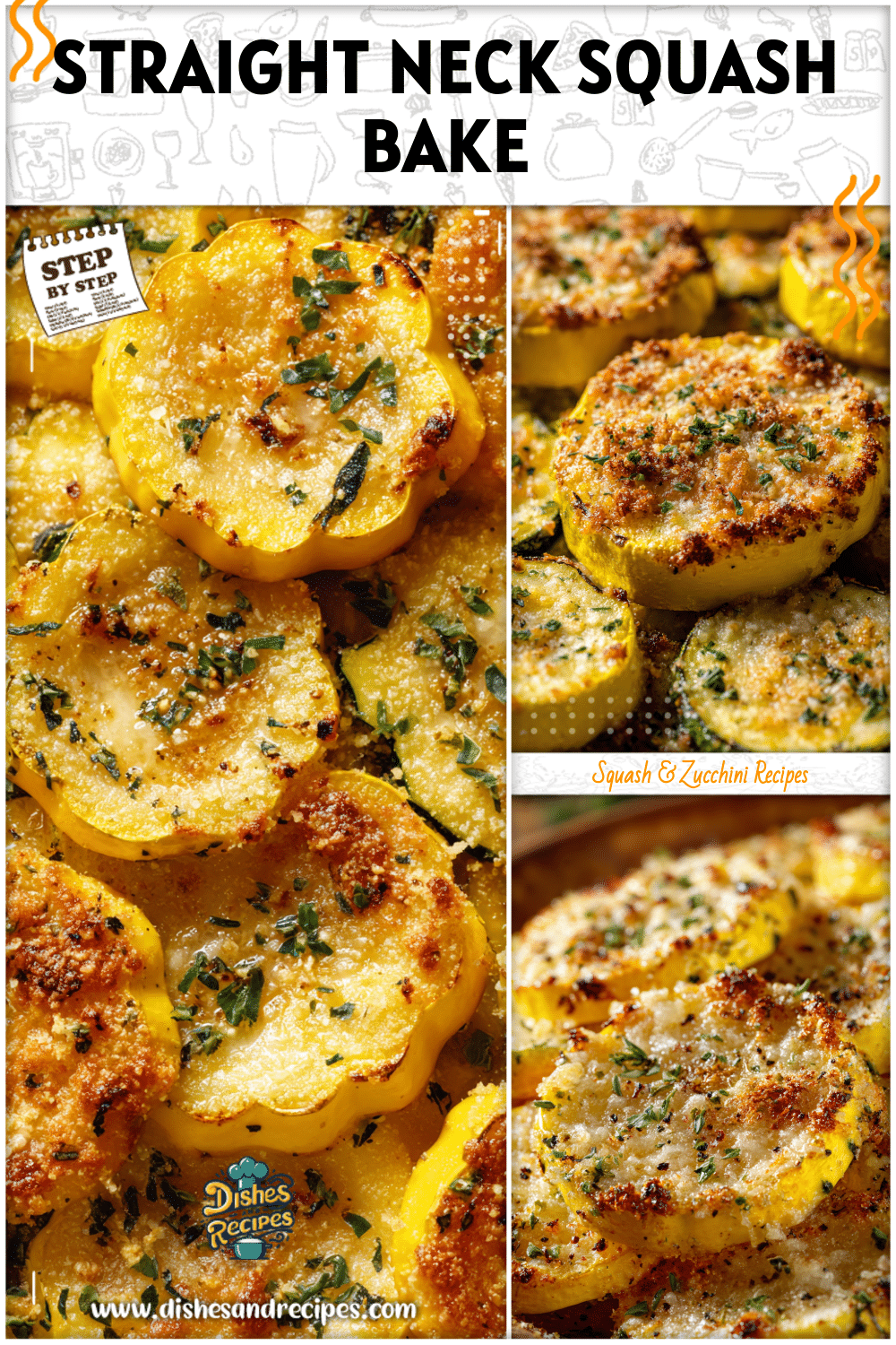 Straight Neck Squash With Parmesan Bake 2 Straight Neck Squash With Parmesan Bake