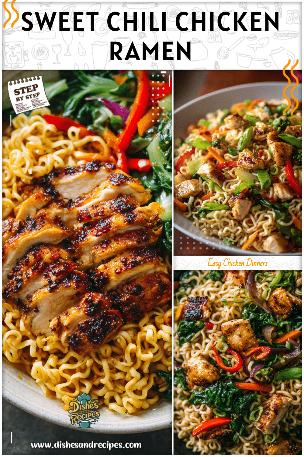 Sweet Chili Chicken with Ramen Noodles | Easy & Healthy Dinner 2 Sweet Chili Chicken with Ramen Noodles Easy & Healthy Dinner