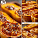 Twice-Baked Butternut Squash with Brown Sugar Spice Twist 5 Twice-baked butternut squash halves filled with sweet spiced mash