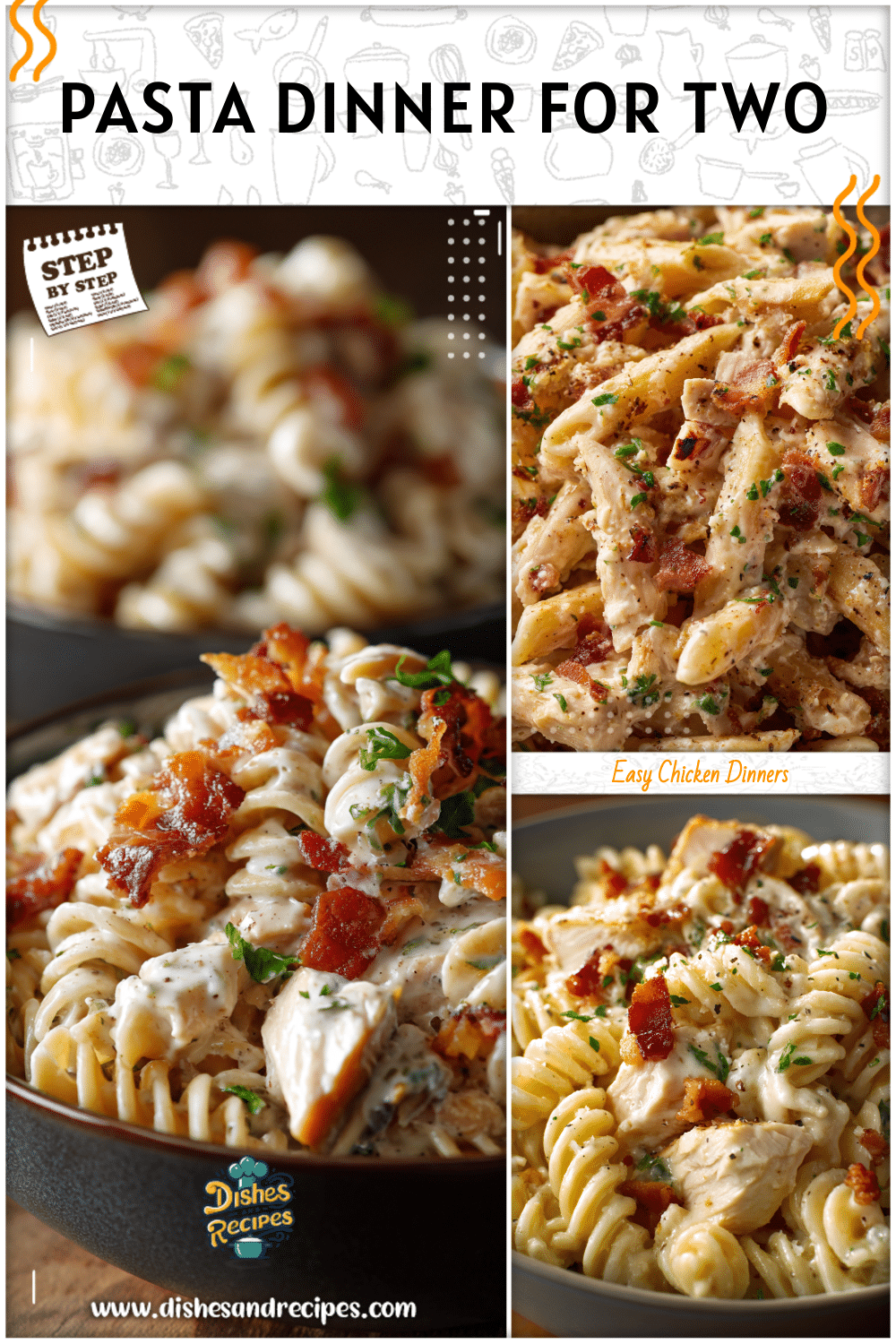 Two-Person Chicken Bacon Ranch Pasta in the Crockpot 4 Two-Person Chicken Bacon Ranch Pasta in the Crockpot
