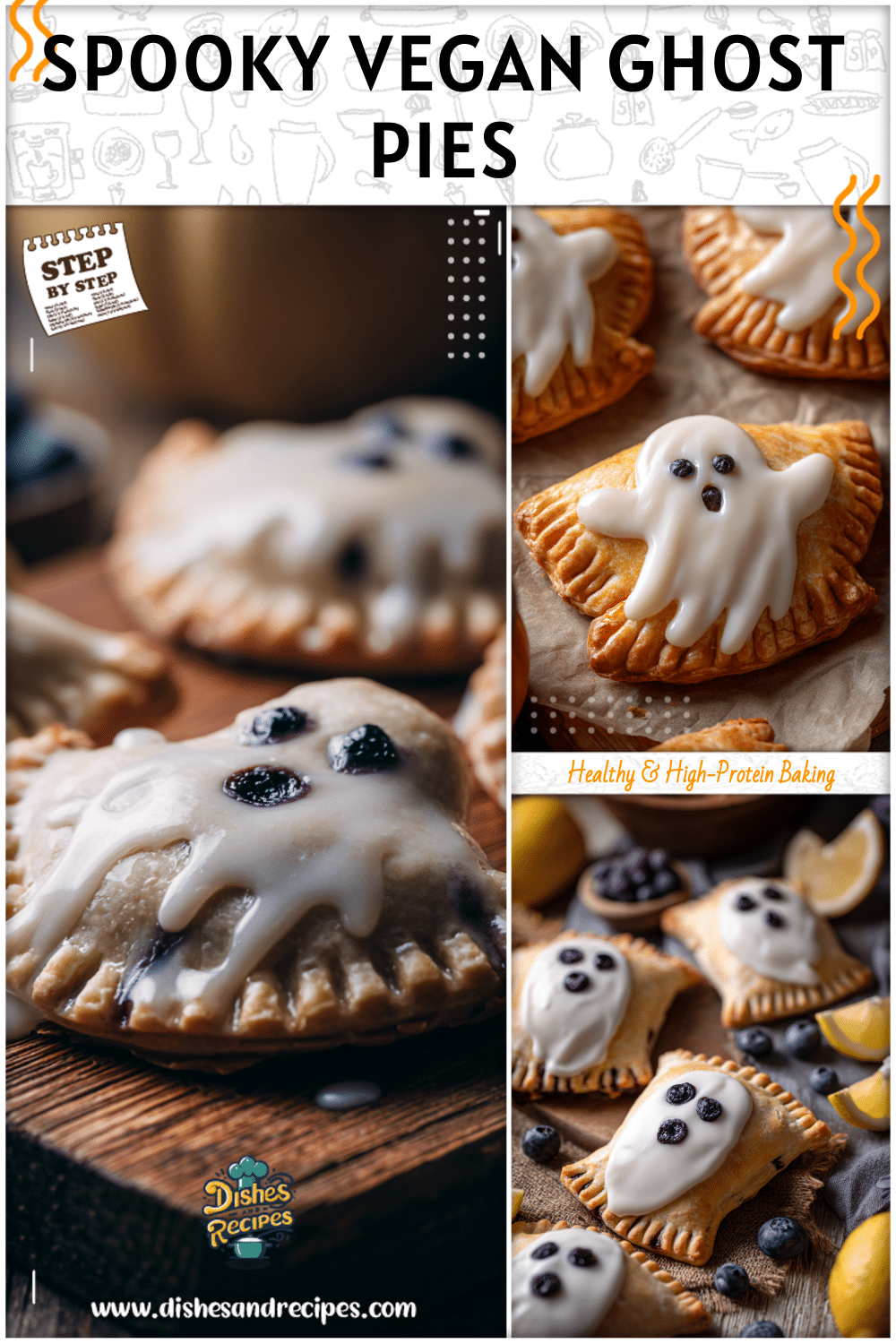 Vegan Blueberry Ghost Hand Pies with Lemon Icing 2 Vegan Blueberry Ghost Hand Pies with Lemon Icing