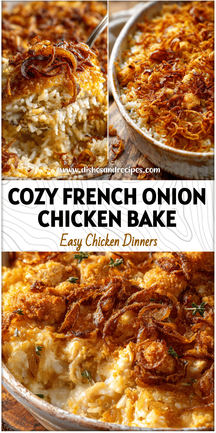 Cozy French Onion Chicken Rice Bake with Crispy Onions 4 Cozy French Onion Chicken Rice Bake with Crispy Onions