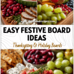 Easy Charcuterie Board Thanksgiving Inspiration for Kids & Friendsgiving 5 Easy Charcuterie Board Thanksgiving setup with Watermelon Turkey centerpiece and colorful Thanksgiving Festive Food arrangements.