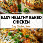 Easy Oven Baked Garlic Chicken Breast Recipe for Healthy Meal Prep 5 Tender oven baked chicken breasts topped with melted garlic butter and fresh parsley.