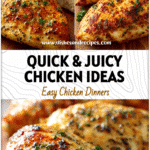 Fast Baked Chicken Recipes for Busy Nights 5 Platter of juicy chicken breasts ready for serving made with Fast Baked Chicken Recipes.