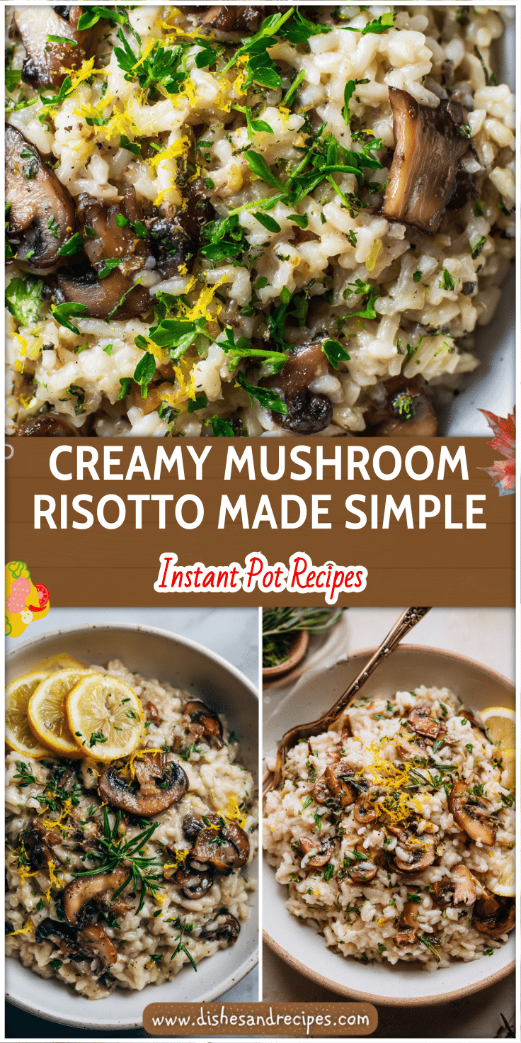 Instant Pot Mushroom Risotto with Fresh Herbs and Lemon Zest 4 Instant Pot Mushroom Risotto with Fresh Herbs and Lemon Zest