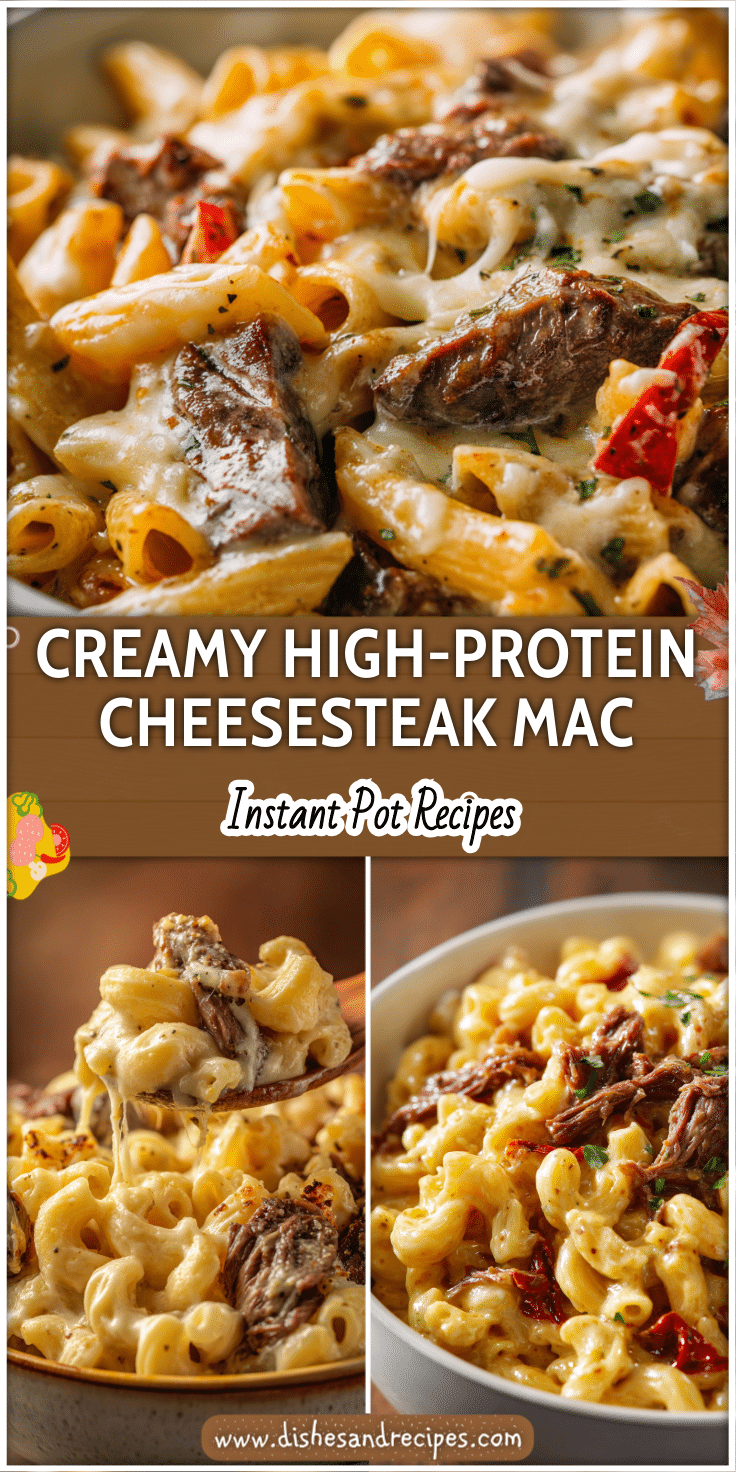Instapot High-Protein Philly Cheesesteak Mac & Cheese | 40g Protein Comfort 4 Instapot High-Protein Philly Cheesesteak Mac & Cheese