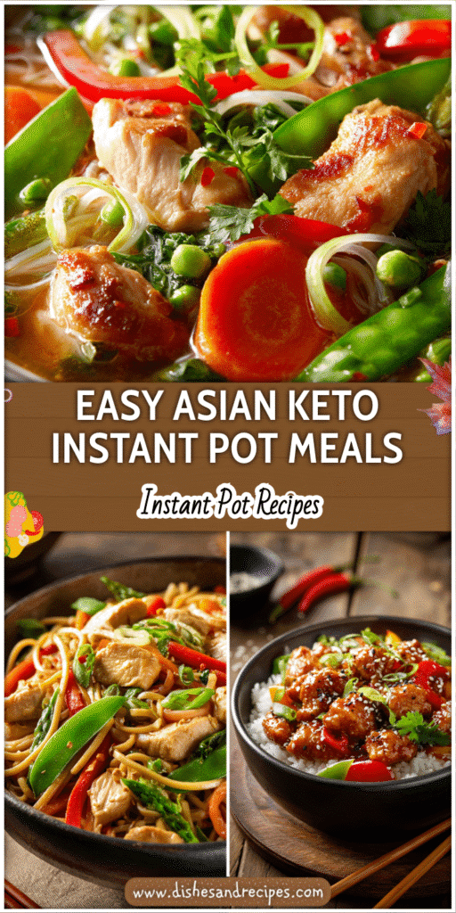 Home 31 Colorful Asian Keto Instant Pot bowl with vegetables, chicken, and low carb sauce served fresh.