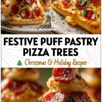 Puff Pastry Christmas Tree Pizzas for a Festive Dinner