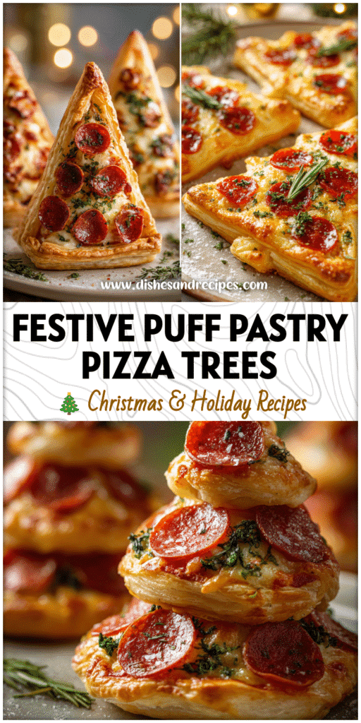 Home 12 Puff Pastry Christmas Tree Pizzas for a Festive Dinner