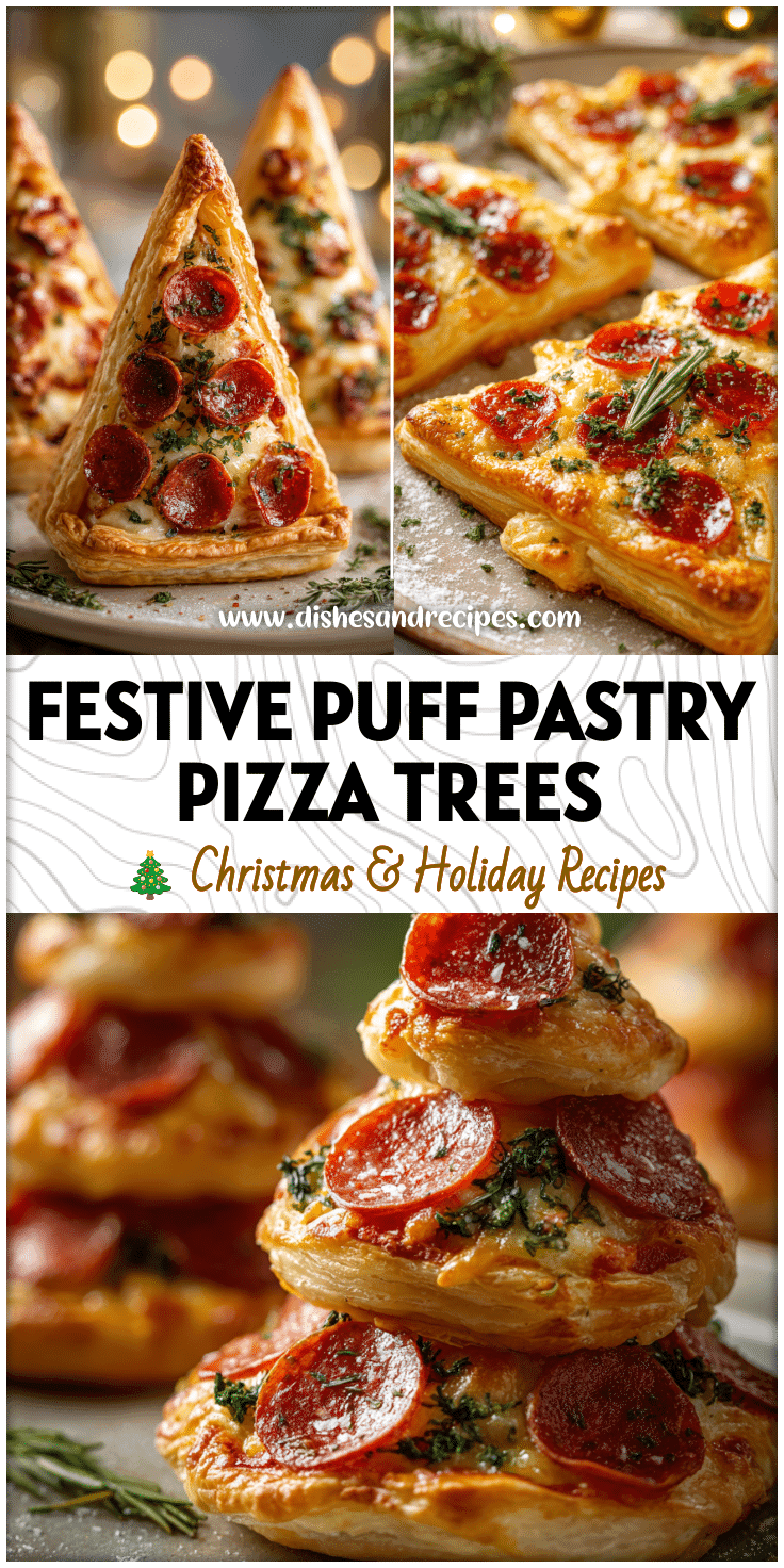 Puff Pastry Christmas Tree Pizzas for a Festive Dinner